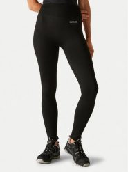 Regatta Legginsy Thermal Stretch RWJ291 Czarny Slim Fit. Czarne legginsy Regatta, bez wzorów, z syntetyku, sportowe. Za 62.99 zł.