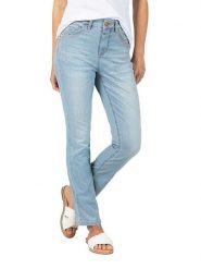 Timezone Dżinsy "Tahila" - Slim fit - w kolorze błękitnym rozmiar: W27/L34. Niebieskie jeansy Timezone, l, z aplikacjami, klasyczne. Za 105.63 zł.