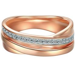 Trilani Pierścionek z Srebro wysokiej próby w Różowy złoty Pierścionki 1 ct Damski. Czerwone pierścionki Trilani, z cyrkonią, srebrne. Za 299.99 zł.