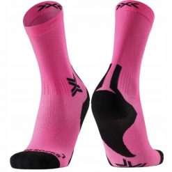 Skarpety unisex X-Socks RUN DISCOVER CREW FLUO PINK/X BLACK P140. Czerwone skarpetki X-Socks, bez wzorów. Za 94.99 zł.