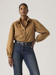 Levi's Koszula w kolorze karmelowym rozmiar: S. Brązowe koszule Levi's, s, bez wzorów, z bawełny, bez kołnierzyka, bez ramiączek. Za 114.17 zł.