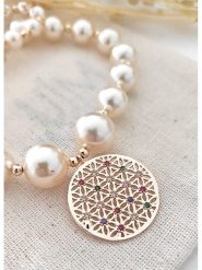 Atelier MIU Pozłacany naszyjnik z cyrkoniami - dł. 42 cm rozmiar: onesize. Białe naszyjniki atelier MIU, z materiału, z cyrkonią, pozłacane. Za 61.17 zł.