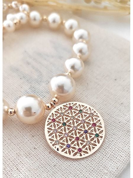 Atelier MIU Pozłacany naszyjnik z cyrkoniami - dł. 42 cm rozmiar: onesize. Białe naszyjniki atelier MIU, z materiału, z cyrkonią, pozłacane. Za 61.17 zł.