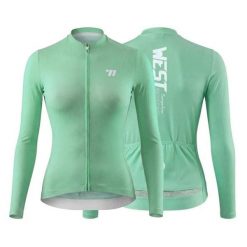 Oddychająca koszulka rowerowa z długim rękawem WEST BIKING. Niebieskie t-shirty sportowe WEST BIKING, l, bez wzorów, z elastanu, bez ramiączek, na fitness i siłownię. Za 236.04 zł.