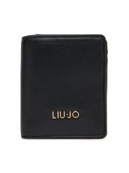 Liu Jo Mały Portfel Damski Ecs Xs Bifold AA5216 E0015 Czarny. Czarne portfele Liu Jo, bez wzorów, ze skóry. Za 189.99 zł.