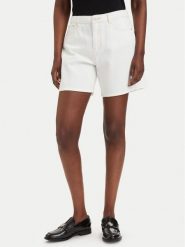 Guess Szorty jeansowe W6GD1A D0704 Biały Relaxed Fit. Białe szorty Guess, z aplikacjami, z bawełny. Za 394.99 zł.