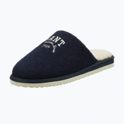 Kapcie damskie GANT Pantofli. Niebieskie kapcie Gant, bez wzorów, z materiału. Za 209.99 zł.