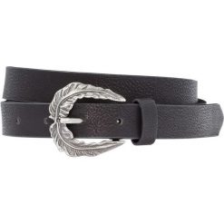 Pasek ze sprzączką w kształcie piór bonprix czarno-srebrny kolor. Paski marki bonprix. Za 34.99 zł.