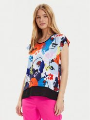 Joseph Ribkoff T-Shirt 241308 Kolorowy Regular Fit. T-shirty Joseph Ribkoff, bez wzorów, z syntetyku, bez kołnierzyka, bez ramiączek. Za 369.99 zł.