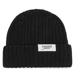 Czapka Tommy Hilfiger. Czarne czapki zimowe Tommy Hilfiger, bez wzorów. Za 189.99 zł.