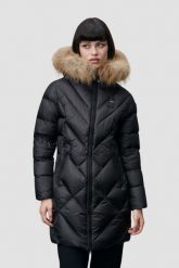 BLAUER Czarna damska kurtka Althea Raincoat Long Jackets. Czarne kurtki Blauer USA, l, bez wzorów, z poliamidu, eleganckie, bez kaptura. W wyprzedaży za 1,509.99 zł.