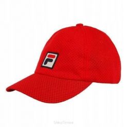Czapka tenisowa Fila Mesh Cap Sampau czerwona. Czerwone czapki zimowe Fila, bez wzorów, z meshu. Za 71.99 zł.