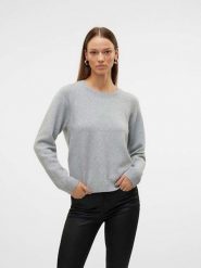 Vero Moda Sweter "Doffy Shine" w kolorze szarym rozmiar: S. Szare swetry Vero Moda, s, bez wzorów, ze splotem, bez ramiączek. Za 57.20 zł.