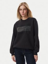 Tommy Jeans Bluza DW0DW23579 Czarny Regular Fit. Czarne bluzy Tommy Jeans, s, bez wzorów, z jeansu, bez kaptura. Za 489.99 zł.