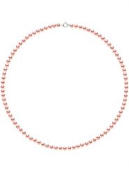 Pearline Naszyjnik perłowy w kolorze jasnoróżowym - dł. 42 cm rozmiar: onesize. Różowe naszyjniki Pearline, z materiału, z perłą, srebrne. Za 173.99 zł.