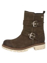 Tom Tailor Botki w kolorze khaki rozmiar: 38. Brązowe botki Tom Tailor, bez wzorów, bez obcasa, bez zapięcia. Za 125.25 zł.