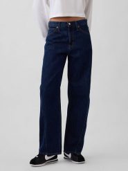 GAP Dżinsy - Barrel fit - w kolorze granatowym rozmiar: W25. Niebieskie jeansy GAP, bez wzorów, z podwyższonym stanem. Za 154.95 zł.