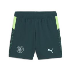 Młodzieżowe szorty Manchester City 25/26 PUMA. Zielona szorty Puma, bez wzorów, młodzieżowe. Za 179.00 zł.