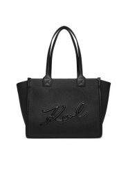 KARL LAGERFELD Torebka A4W30258 Czarny. Czarne shopper bag KARL LAGERFELD, bez wzorów, ze skóry, bez dodatków. Za 799.99 zł.