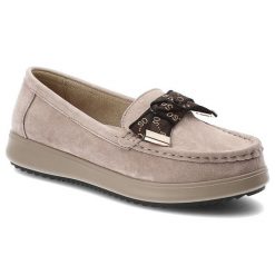 Mokasyny damskie Filippo, o klasycznym kroju z cholewką ze skóry naturalnej osadzone na lekkiej elastycznej podeszwie z dekoracyjną kokardą, beżowe,. Brązowe mokasyny Filippo, bez wzorów, ze skóry. Za 189.00 zł.
