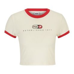 Koszulka damska FILA Luverne Tight Ringer. Brązowe t-shirty sportowe Fila, l, bez wzorów, z bawełny, bez ramiączek. Za 119.99 zł.