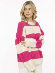 Zwillingsherz Sweter w kolorze beżowo-różowym rozmiar: L/XL. Brązowe swetry Zwillingsherz, l, bez wzorów, bez ramiączek. Za 164.95 zł.