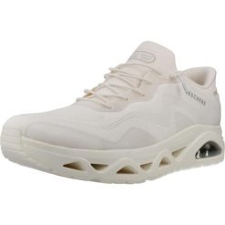 Buty SKECHERS SLIP - INS UNO GLIDE STEP AIR GLIDERS Biały. Białe trekkingi Skechers, bez wzorów, z materiału, bez zapięcia, trekkingowe. Za 385.99 zł.