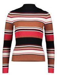 ESPRIT Sweter w kolorze czarno-czerwono-jasnobrązowym rozmiar: XS. Brązowe swetry Esprit, xs, bez wzorów, bez ramiączek. Za 43.99 zł.