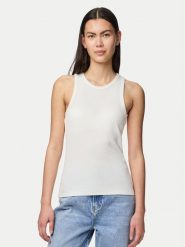 Pieces Top Ruka 17133673 Biały Slim Fit. Białe topy Pieces, xs, bez wzorów, z bawełny, bez kołnierzyka, bez ramiączek. Za 39.99 zł.