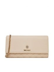 Nine West Torebka NW-W1-011-SS25 Beżowy. Brązowe kopertówki Nine West, bez wzorów, z materiału, wizytowe, bez dodatków. Za 119.99 zł.