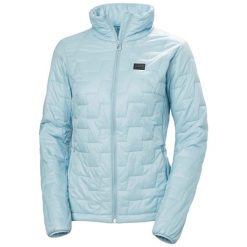Kurtka narciarska damska izolowana Helly Hansen Lifaloft. Niebieskie kurtki narciarskie Helly Hansen, na zimę, bez wzorów, bez kaptura, narciarskie. W wyprzedaży za 772.00 zł.