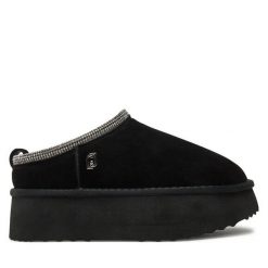 Klapki Liu Jo. Czarne klapki Liu Jo, bez wzorów, bez obcasa, bez zapięcia. Za 419.99 zł.