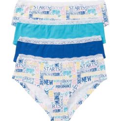 Figi panty "hipster" bonprix niebiesko-jasnoróżowo-żółty z nadrukiem. Figi bonprix. Za 27.96 zł.