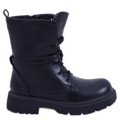 BM Botki glany sznurowane Barkley Black czarne. Czarne botki BM, bez wzorów, ze skóry ekologicznej, klasyczne, bez obcasa, na płaskiej podeszwie, bez zapięcia. Za 125.62 zł.