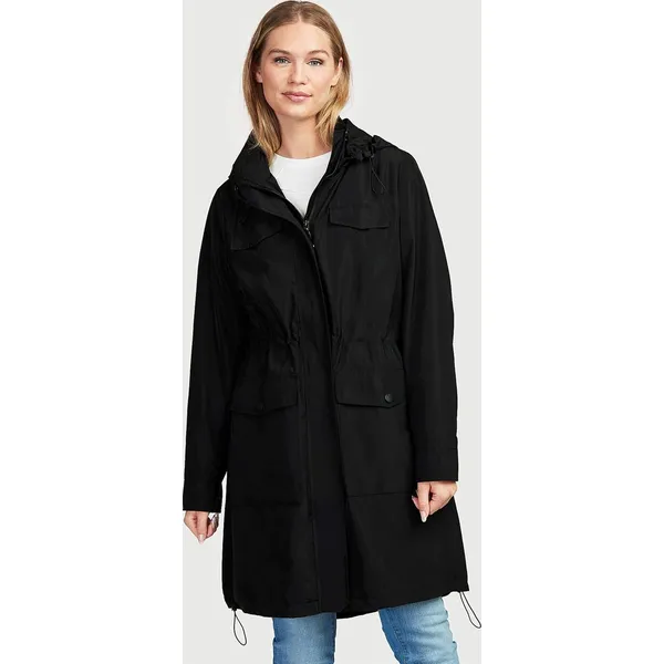 Stylowa parka. Czarne płaszcze Cellbes, bez wzorów, eleganckie. Za 364.00 zł.