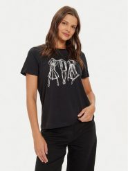 Vero Moda T-Shirt Romy 10320297 Czarny Regular Fit. Czarne t-shirty Vero Moda, s, bez wzorów, z bawełny, bez kołnierzyka, bez ramiączek. Za 49.99 zł.