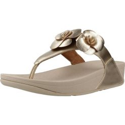 Sandały FITFLOP LULU FLOWER Złoty. Żółte sandały FIT FLOP, bez wzorów, z materiału, bez obcasa, bez zapięcia. Za 421.99 zł.