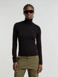 G-Star Sweter w kolorze czarnym rozmiar: M. Czarne swetry G-Star, m, bez wzorów, z wełny, retro, bez ramiączek. Za 229.46 zł.