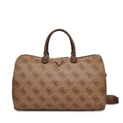 Torba Guess. Brązowe torby podróżne Guess, z aplikacjami. Za 589.99 zł.