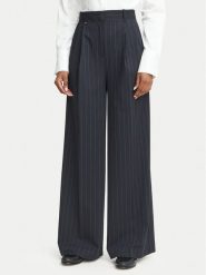 Tommy Hilfiger Spodnie materiałowe WW0WW51898 Granatowy Wide Leg. Niebieskie spodnie materiałowe Tommy Hilfiger, bez wzorów, z materiału. Za 649.99 zł.