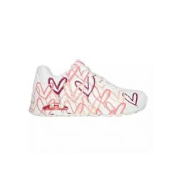 Tenisówki Skechers Model Uno-spread The Love Kolor Biały. Białe trampki Skechers, bez wzorów, z materiału, sportowe, bez zapięcia. Za 419.99 zł.