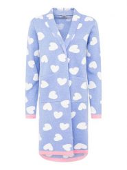 Zwillingsherz Kardigan w kolorze błękitnym rozmiar: L/XL. Niebieskie swetry Zwillingsherz, l, bez wzorów, bez ramiączek. Za 201.45 zł.