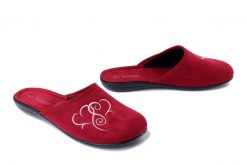 INBLU NC-5B 016 bordowy, kapcie damskie. Czerwone kapcie Inblu, bez wzorów, z tkaniny. Za 44.99 zł.