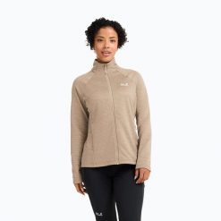 Bluza polarowa damska Jack Wolfskin Anytrail Full Zip. Brązowe bluzy bez kaptura Jack Wolfskin, s, bez wzorów, z materiału, bez kaptura, outdoorowe. Za 399.99 zł.