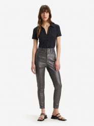Levi's Spodnie w kolorze antracytowym rozmiar: W31/L32. Czarne spodnie materiałowe Levi's, z aplikacjami, z materiału, z podwyższonym stanem. Za 153.71 zł.