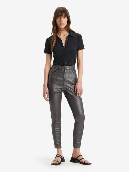 Levi's Spodnie w kolorze antracytowym rozmiar: W31/L32. Czarne spodnie materiałowe Levi's, z aplikacjami, z materiału, z podwyższonym stanem. Za 174.84 zł.