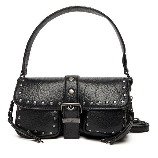 Torebka Pepe Jeans. Czarne torebki klasyczne Pepe Jeans, bez wzorów, z jeansu, klasyczne, bez dodatków. Za 249.99 zł.