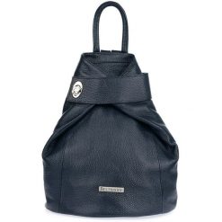 Plecak skórzany Beltimore T54 granatowy. Niebieskie plecaki bez wzorów, ze skóry, na ramię, małe, bez dodatków. Za 285.99 zł.