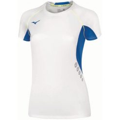 Premium T-shirt damski Mizuno JPN. Białe t-shirty Mizuno, bez wzorów, sportowe, bez kołnierzyka, bez ramiączek. Za 166.50 zł.