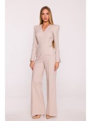 Made of emotion Kombinezon w kolorze beżowym rozmiar: L. Brązowe kombinezony Made Of Emotion, l, bez wzorów, bez kołnierzyka, bez ramiączek. Za 289.99 zł.